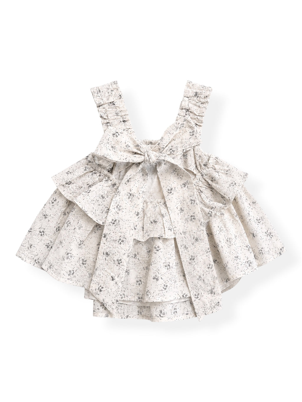 Blusa Crudo con Estampado Flores Maxi Lazo Posterior