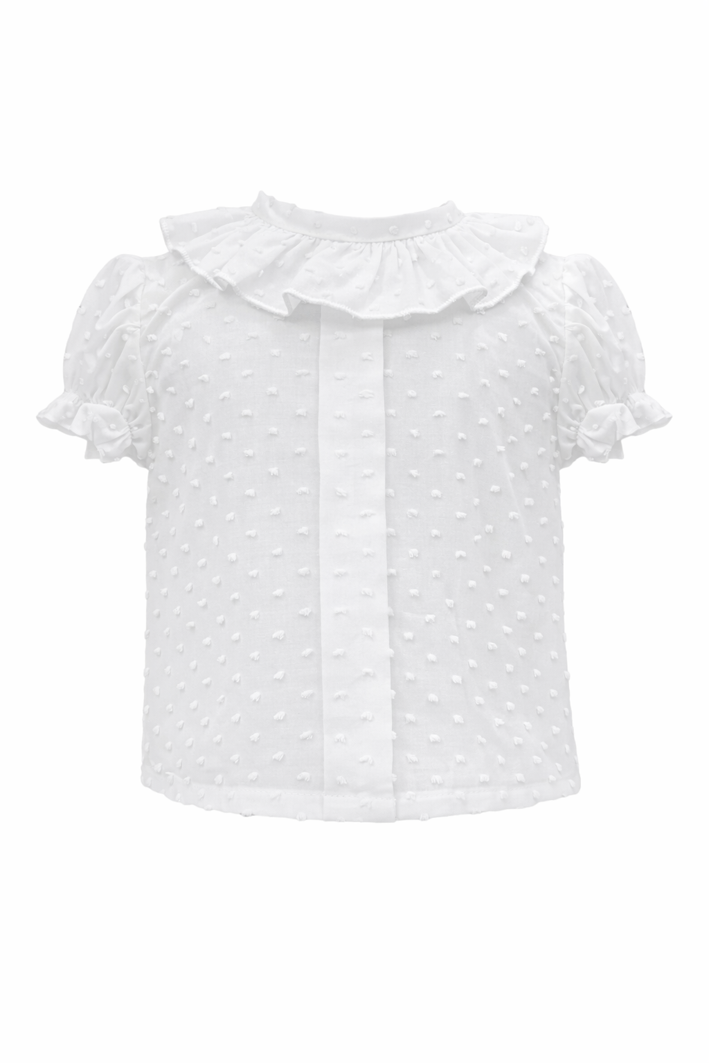 Blusa Blanca de Plumeti Cuello Batista