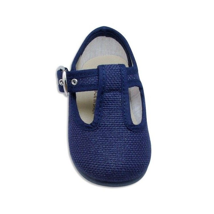 Pepitos de Lino con Hebilla Marino