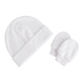 Set Blanco de Gorro y Manoplas