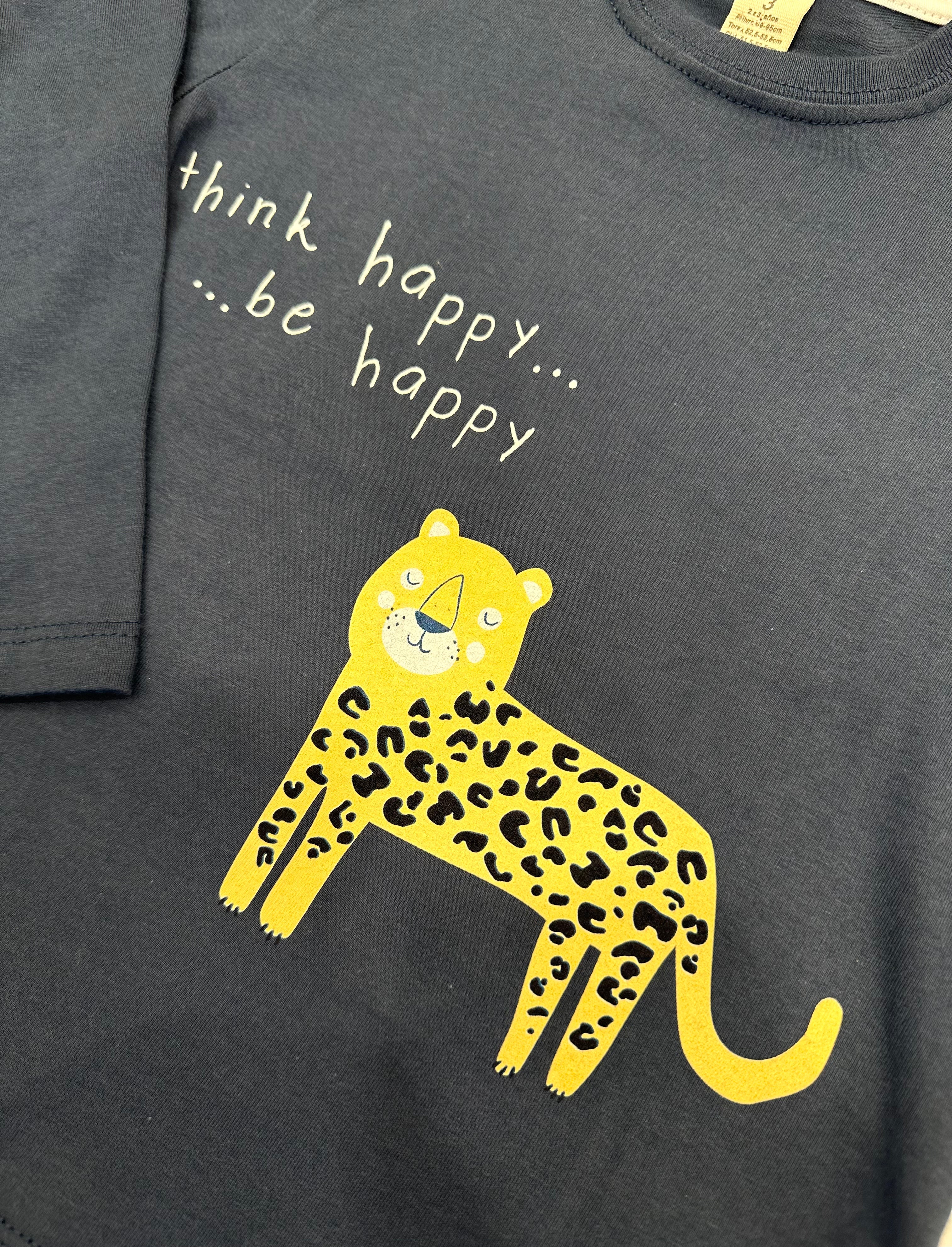 Franela Manga Larga Be Happy