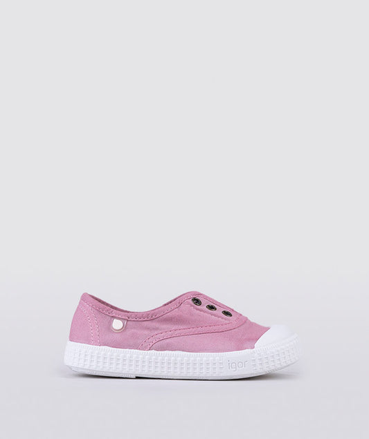 Zapatos de Lona sin Trenzas Rosa