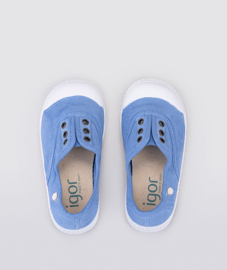 Zapatos de Lona sin Trenzas Azul