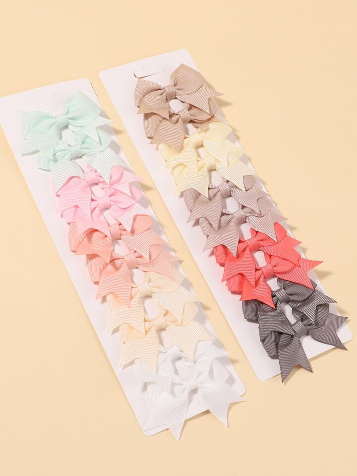Par de Pinzas Lazo Pequeño Colores Pasteles y Neutros