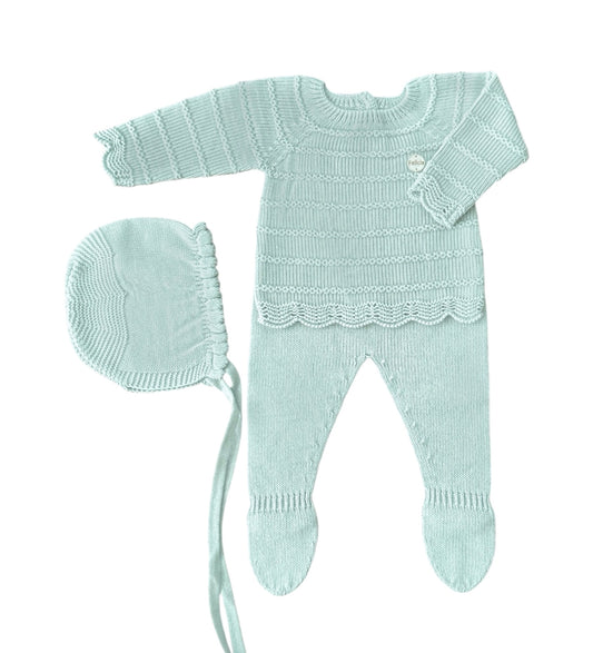 Conjunto Perle Iceberg con Tejido Horizontal y Capota