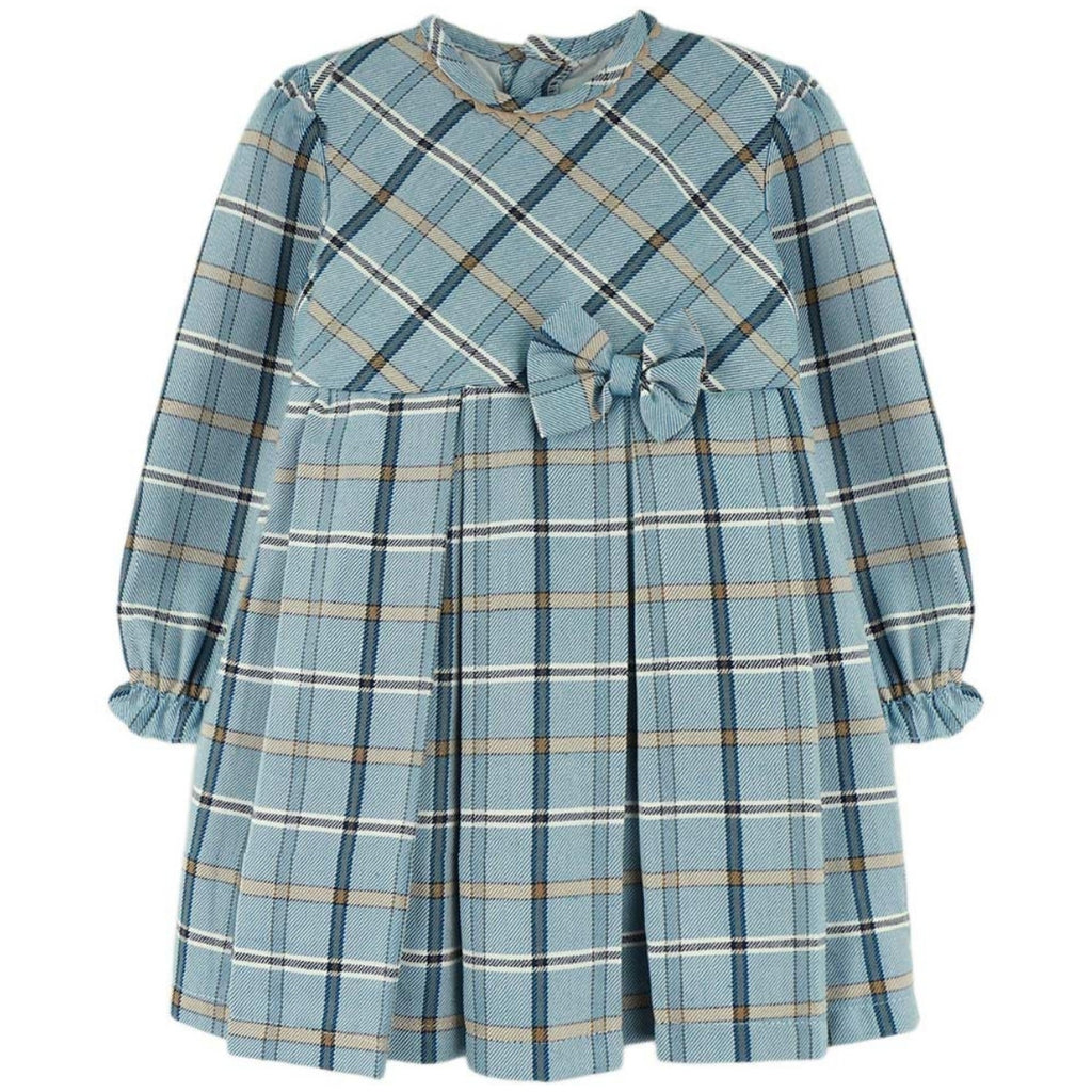 Vestido Azul con Cuadros