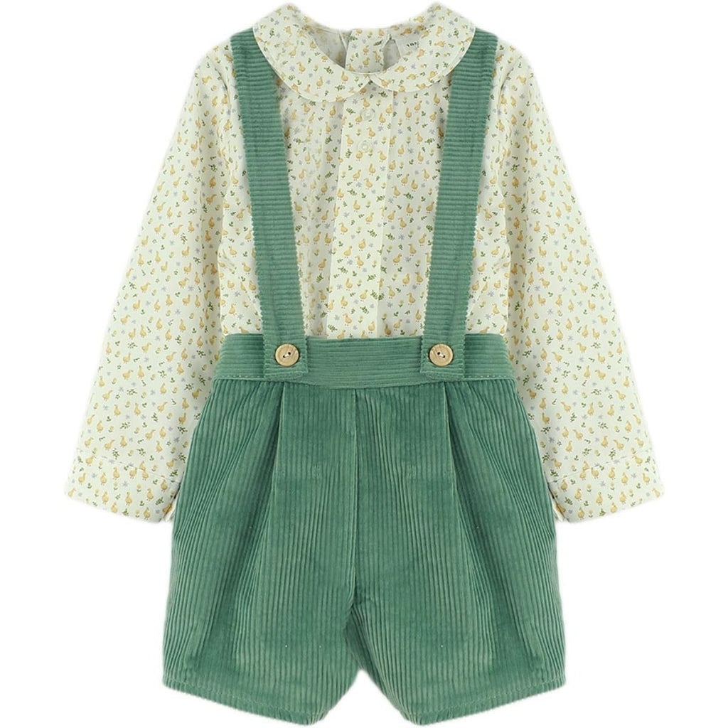 Conjunto Tirante de Pana Camisa Patito