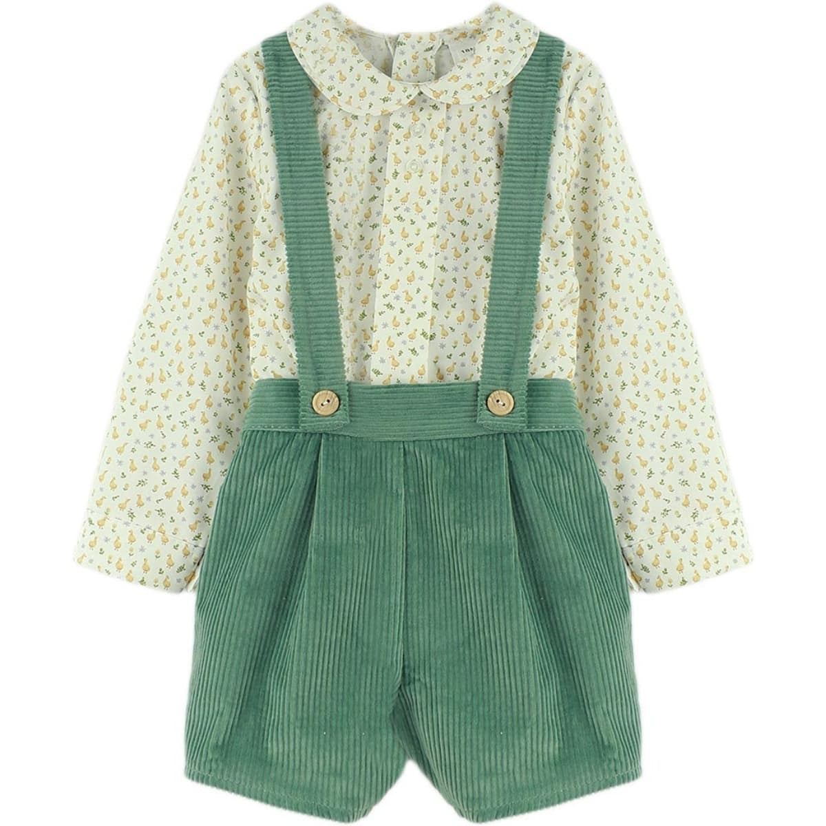 Conjunto Tirante de Pana Camisa Patito