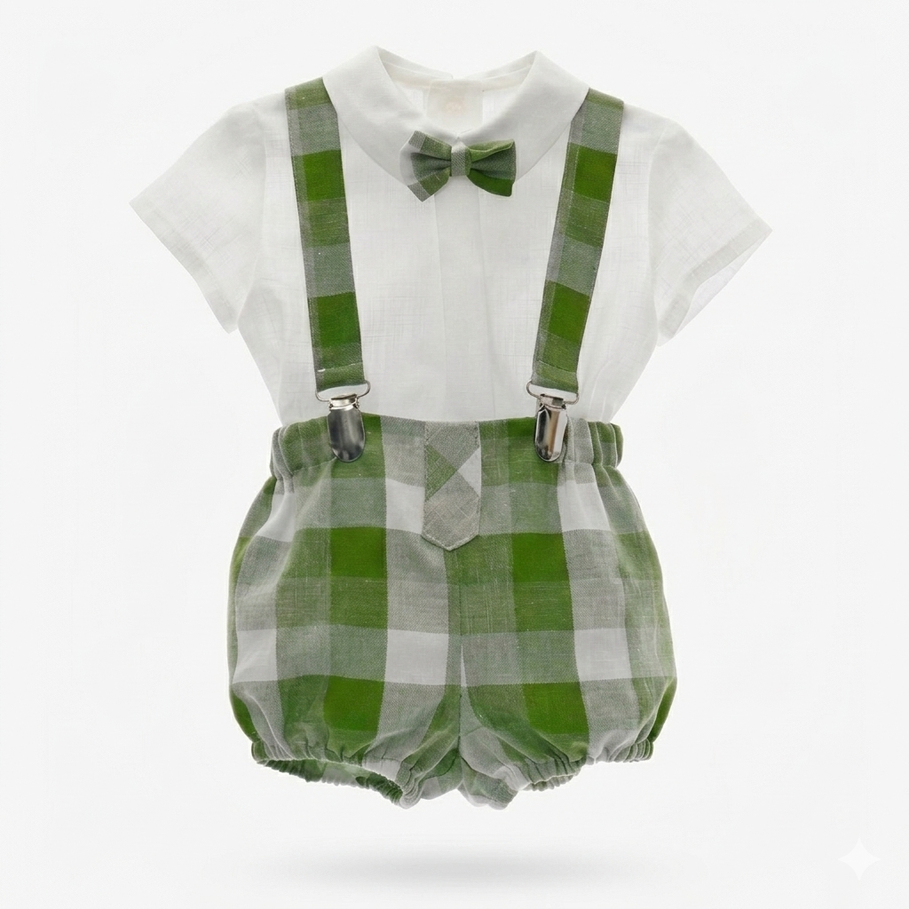 Conjunto Tirantes con Corbatín Verde Colección Escorpio