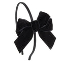 Diadema con Lazo de Terciopelo Mediano Negro