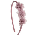 Diadema Suave con Trio de Flores Rosa Palo