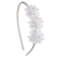 Diadema Suave con Trio de Flores Blanco
