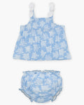 Traje de Baño tipo Jesusito Vida Marina en Celeste