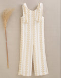 Jumpsuit Blanco Estampados con Tirantes