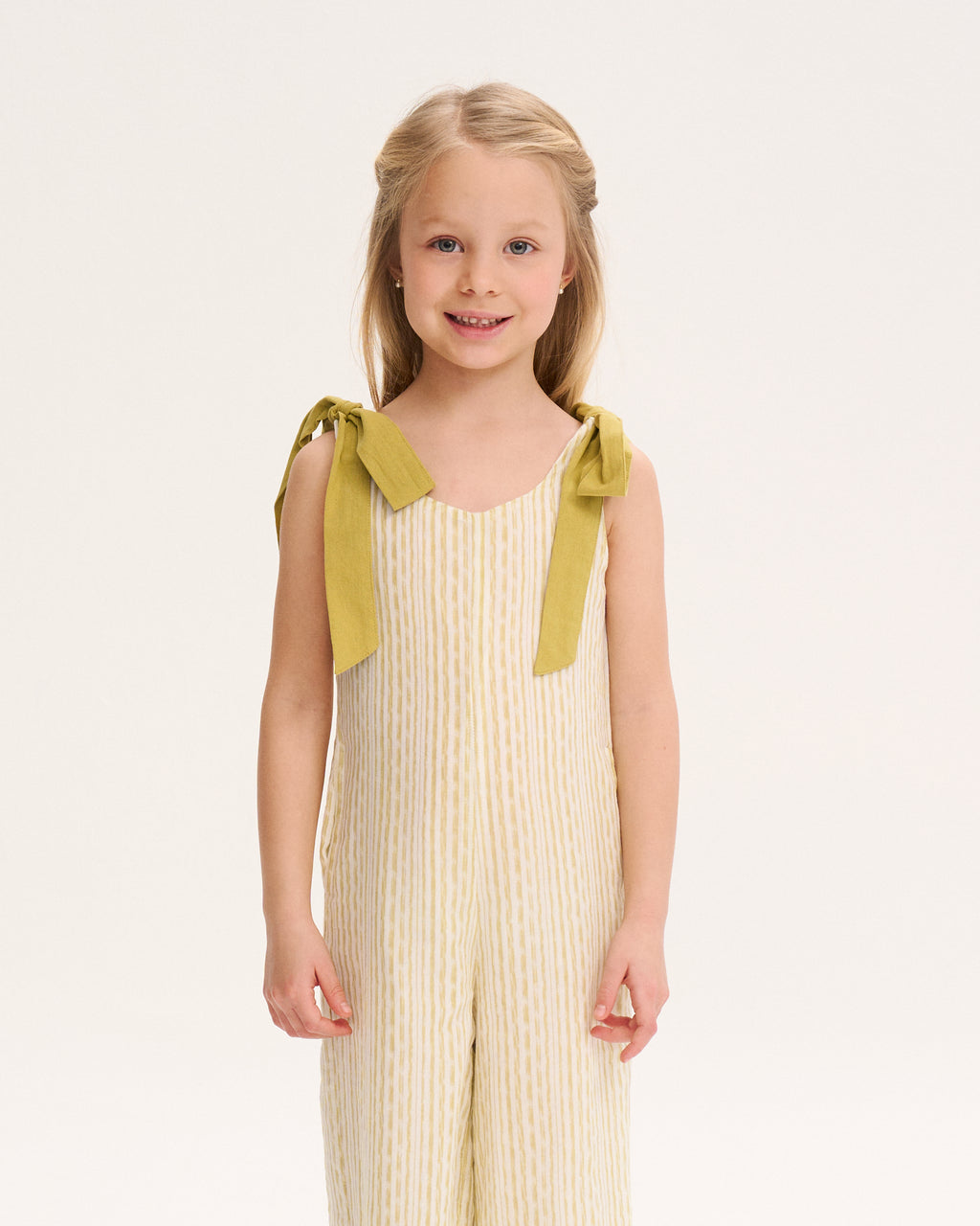Jumpsuit Rayas Pistacho con Tirantes