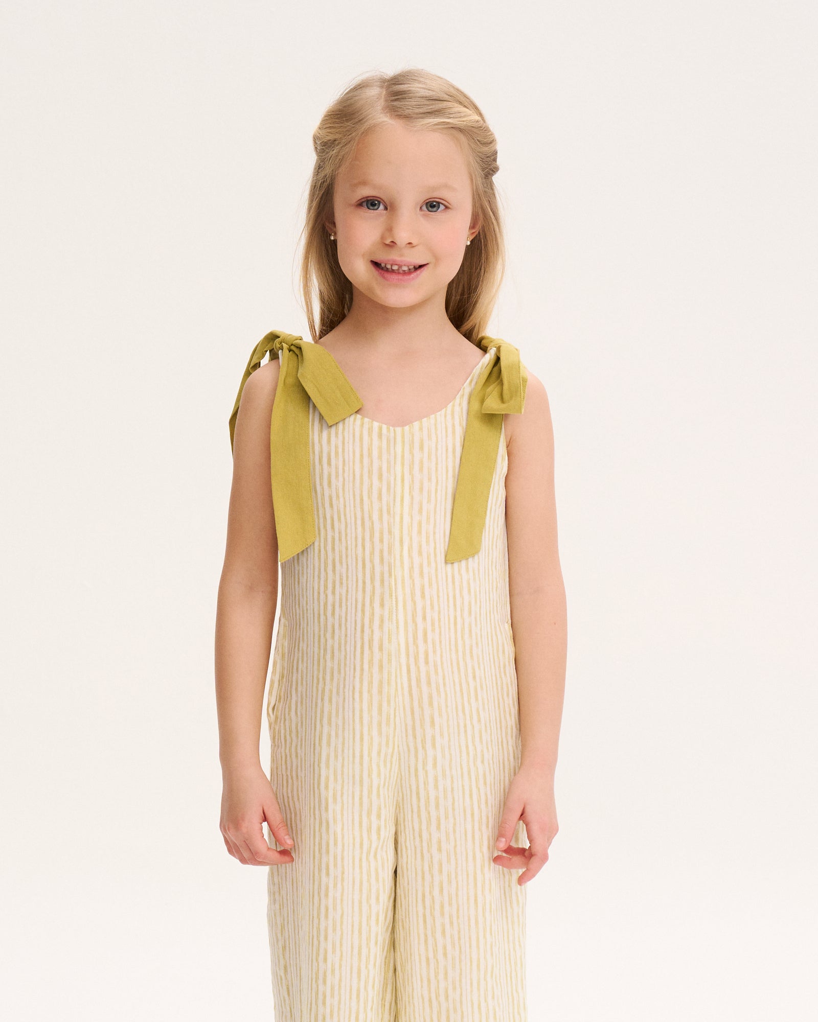Jumpsuit Rayas Pistacho con Tirantes