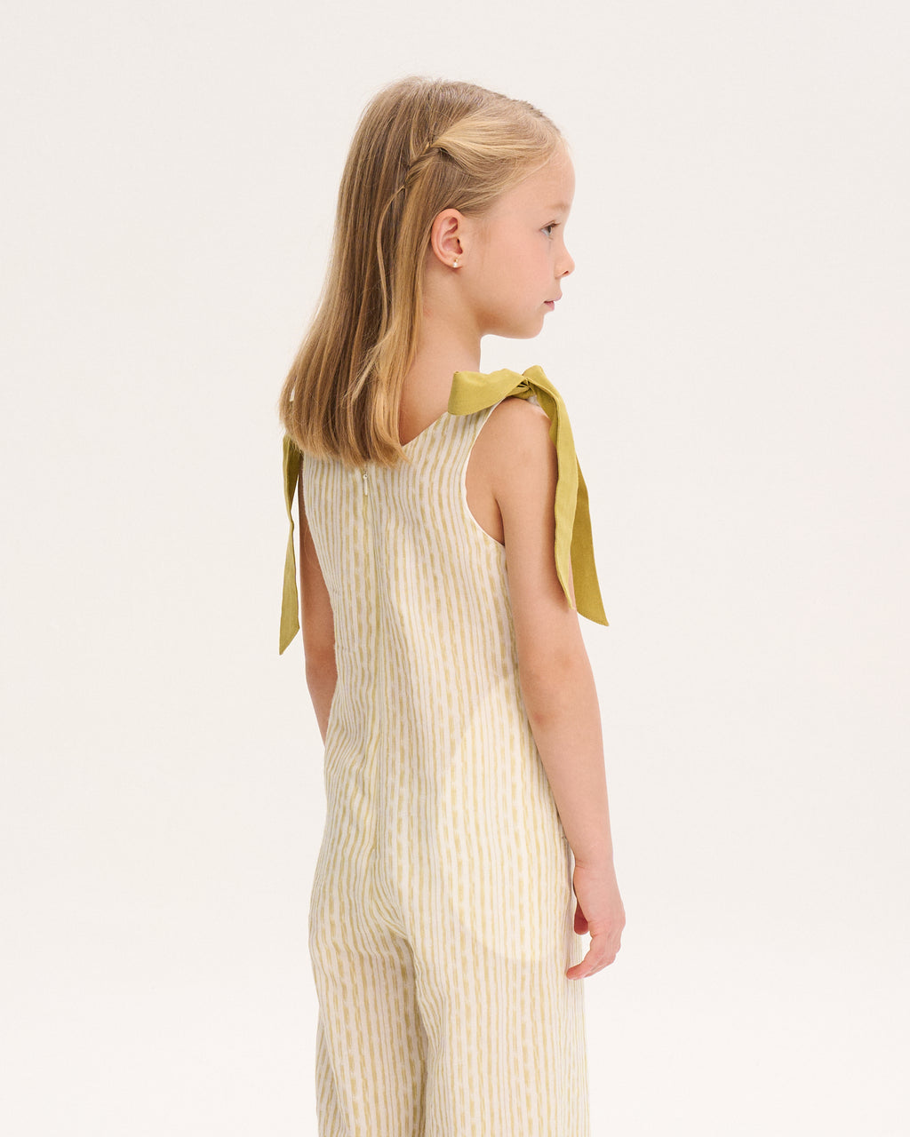 Jumpsuit Rayas Pistacho con Tirantes