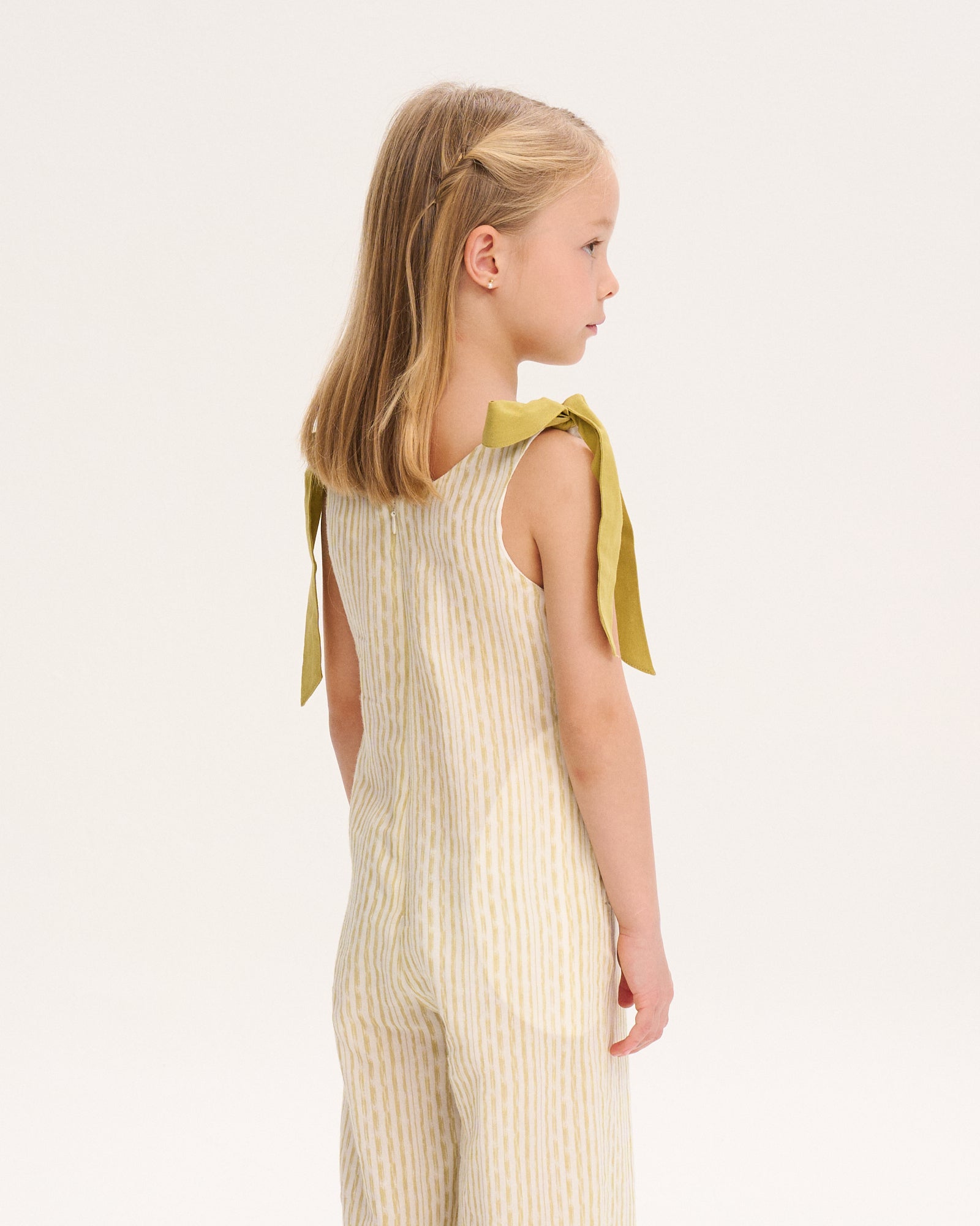 Jumpsuit Rayas Pistacho con Tirantes