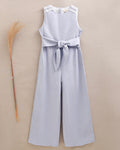 Jumpsuit Lino Azul Cielo con Lazo Frontal