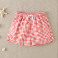 Short de Baño Cuadros Terracota