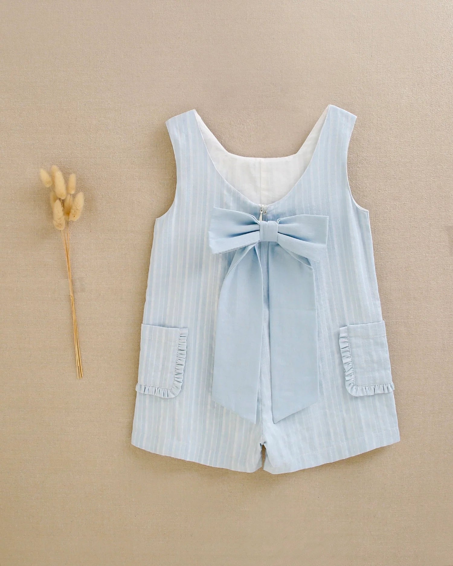 Romper Rayas Azules y Maxi Lazo