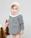 Jesusito Estampado Cuadros Dark Blue