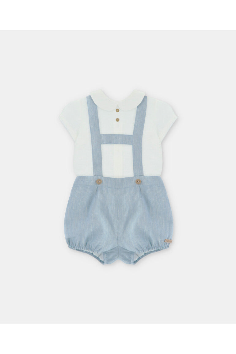 Conjunto de Tirantes Capri Azul Empolvado