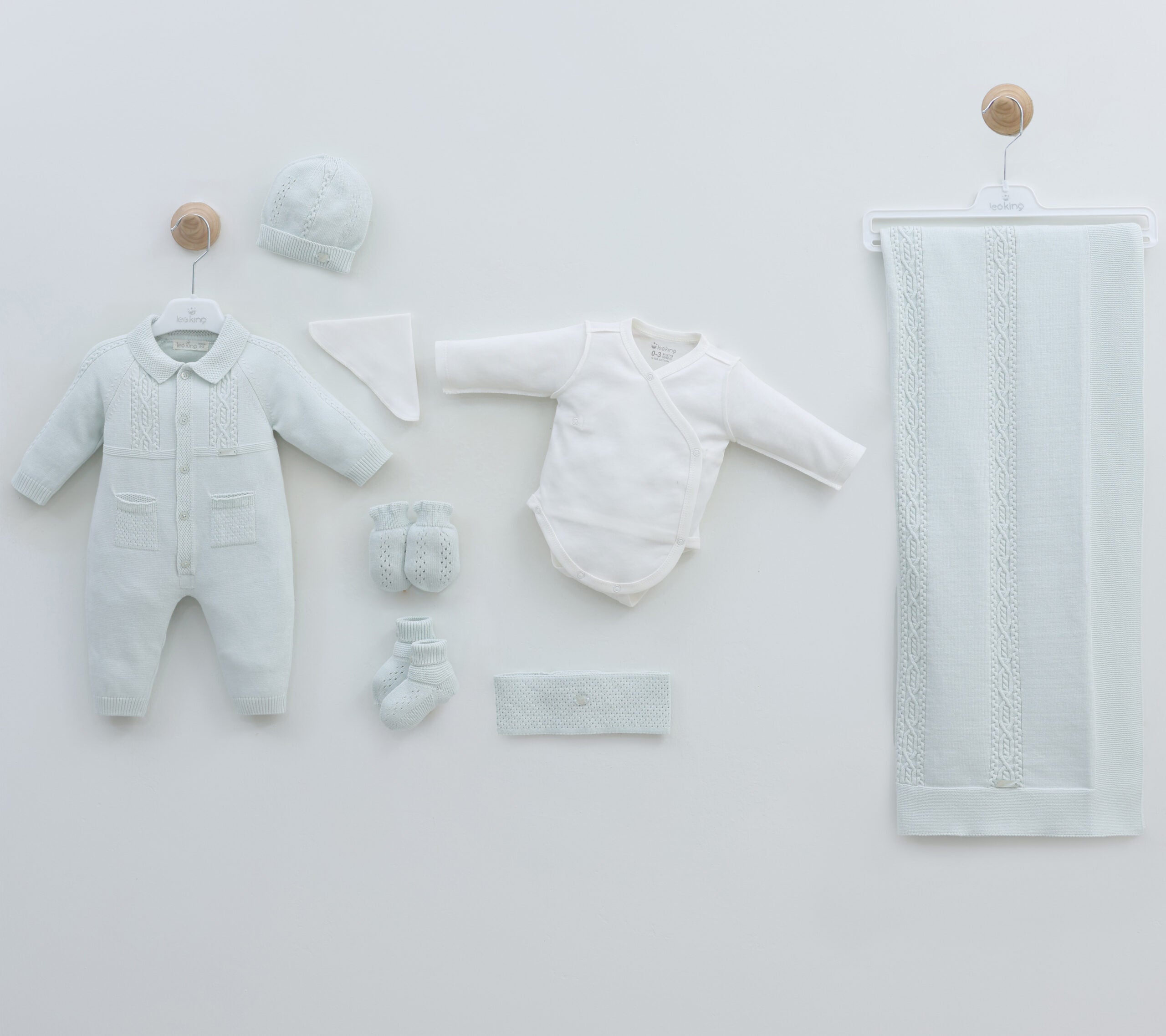 Set de Nacimiento Bebe Verde Menta