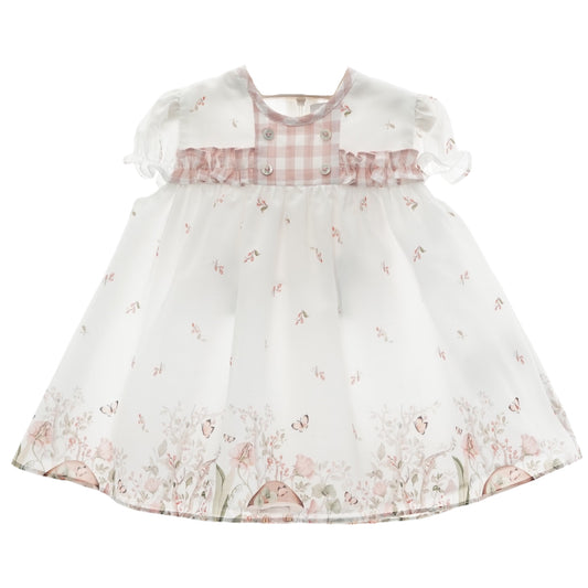 Vestido Castillo de Mariposas Rosa Empolvado con Braguita