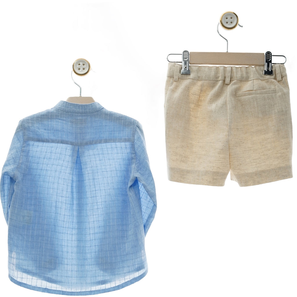 Conjunto Leyenda Azul Regata y Bermuda Caqui