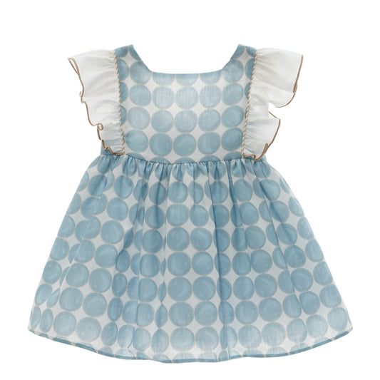 Vestido Medieval Celeste con Volados