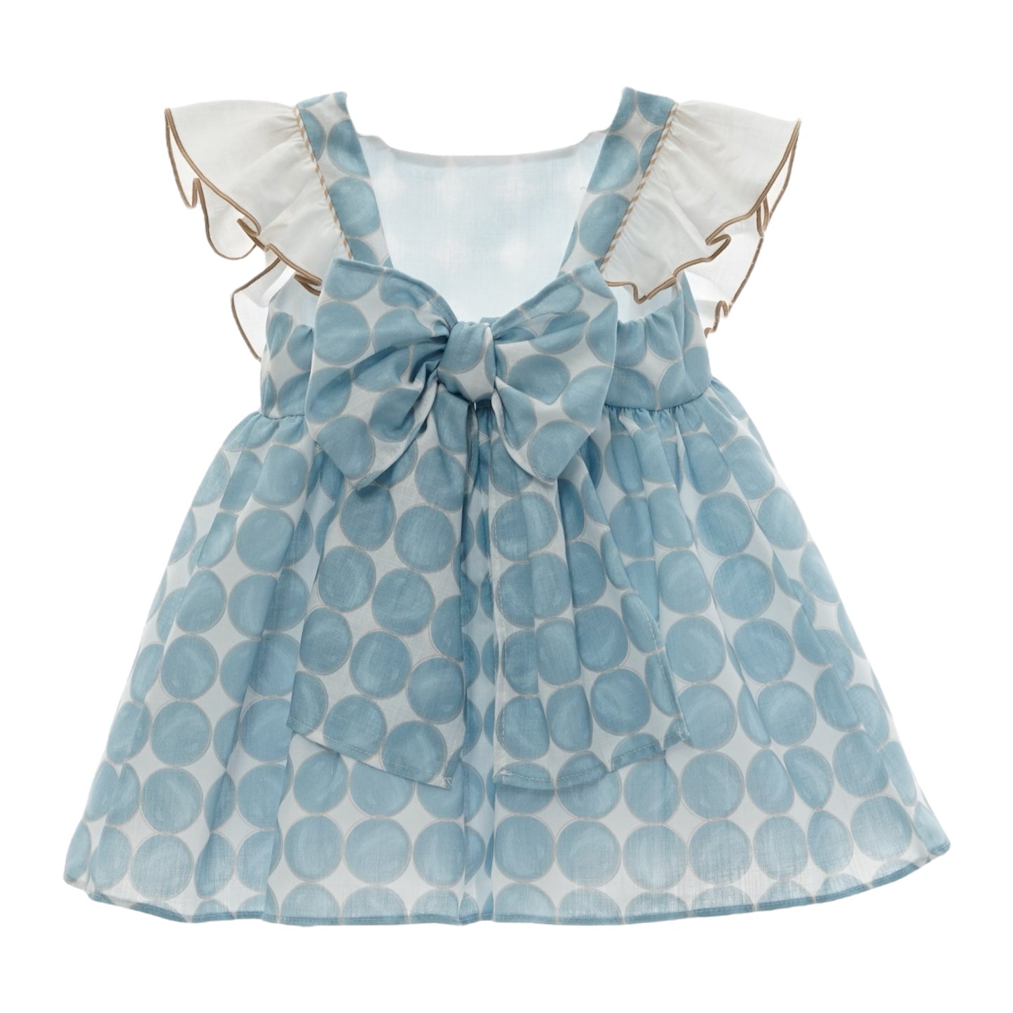 Vestido Medieval Celeste con Volados