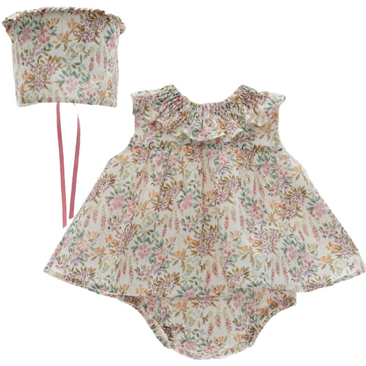 Jesusito Merlin Estampado Floral con Capota y Braguita