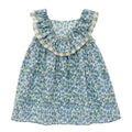 Vestido Trovador Estampado Floral Azul Regata