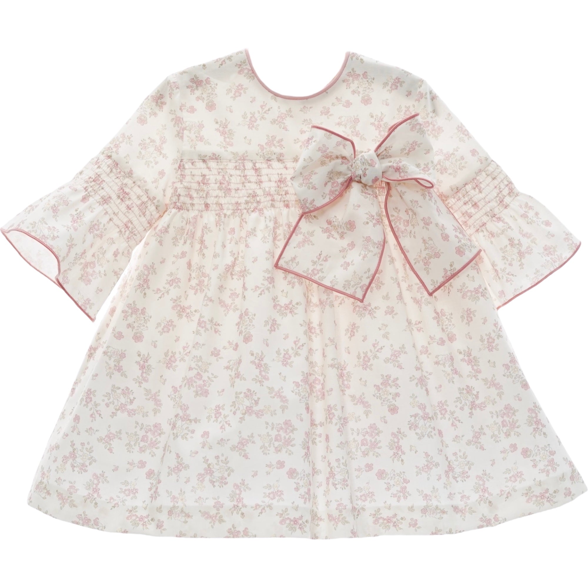 Vestido Dulcinea Manga 3/4 Rosa Empolvado