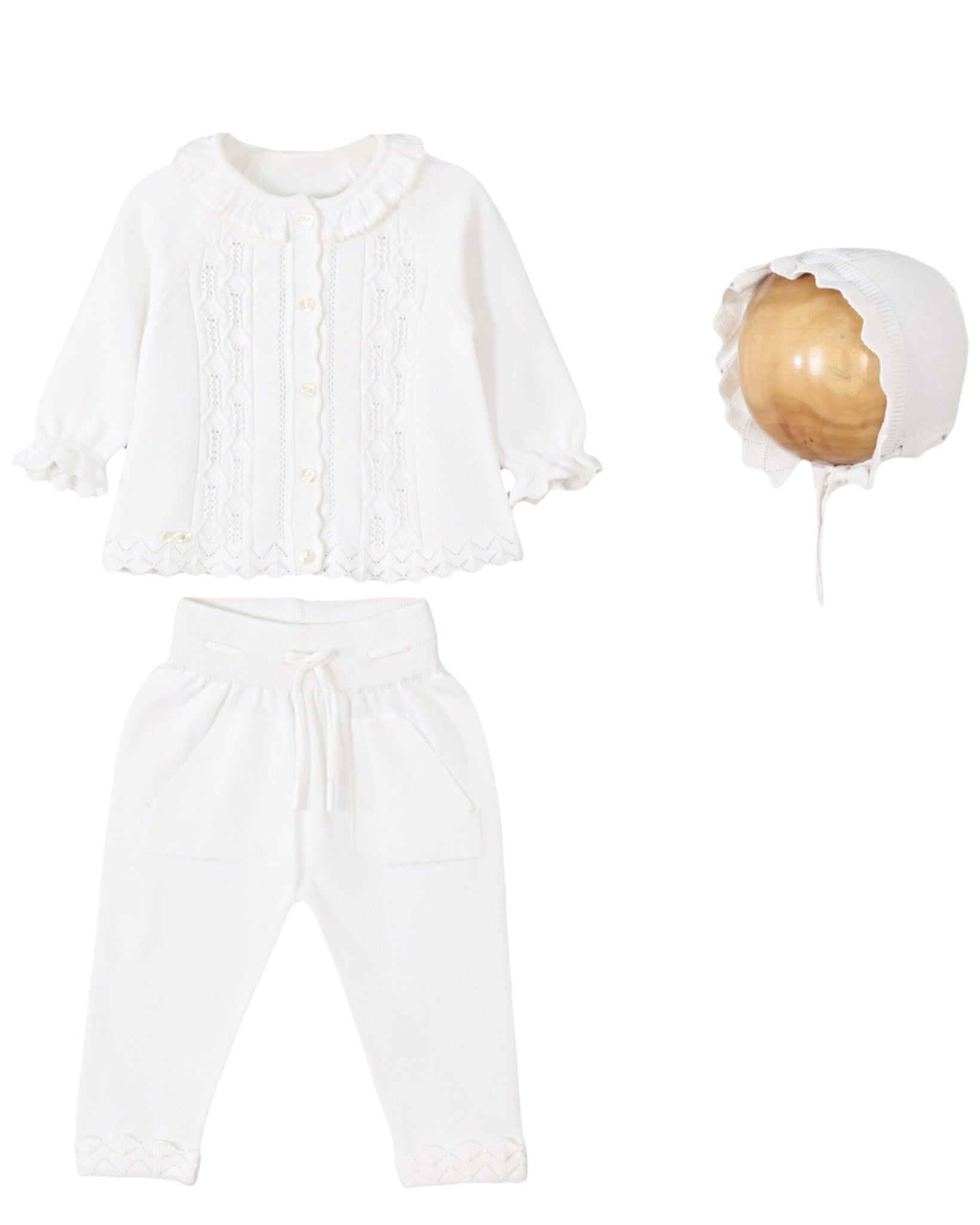 Comfy Set Cuello Batista y Capota Blanco