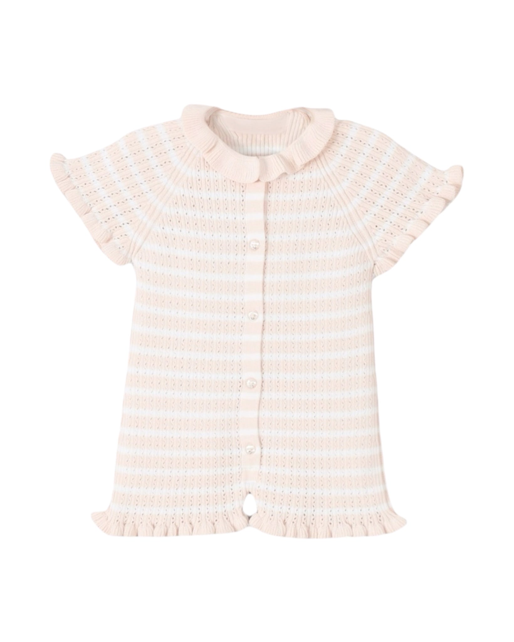 Romper Tejido Beige y Blanco