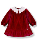 Vestido Velvet Rojo Cuello Oversize
