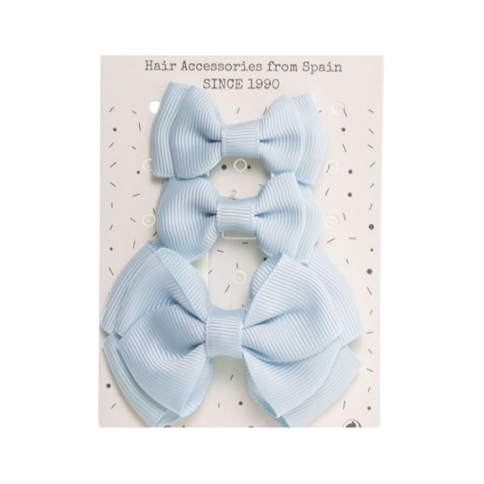 Tripack de Lazos Azul Bebe