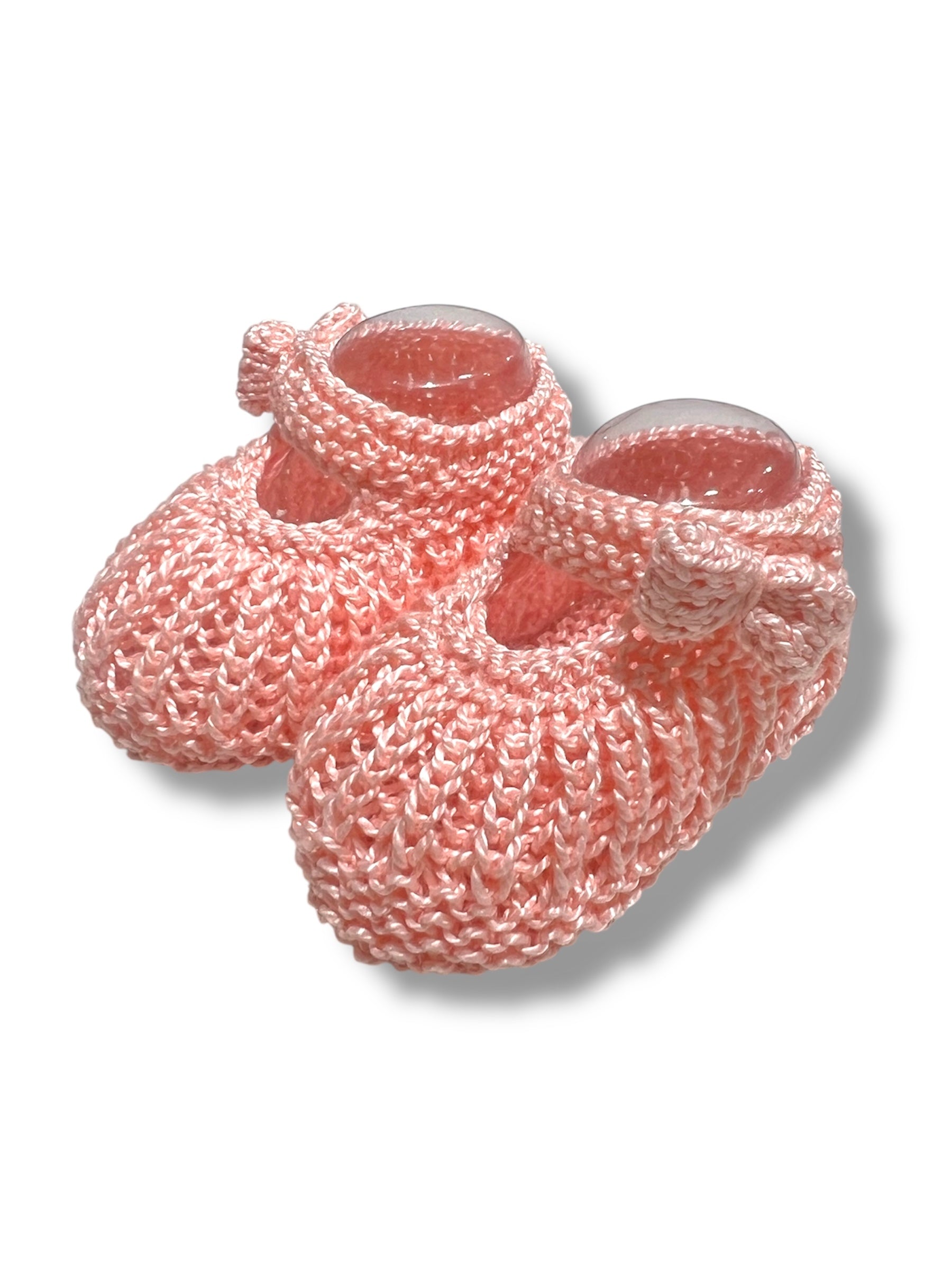 Merceditas Tejidas Rosa con Lazo