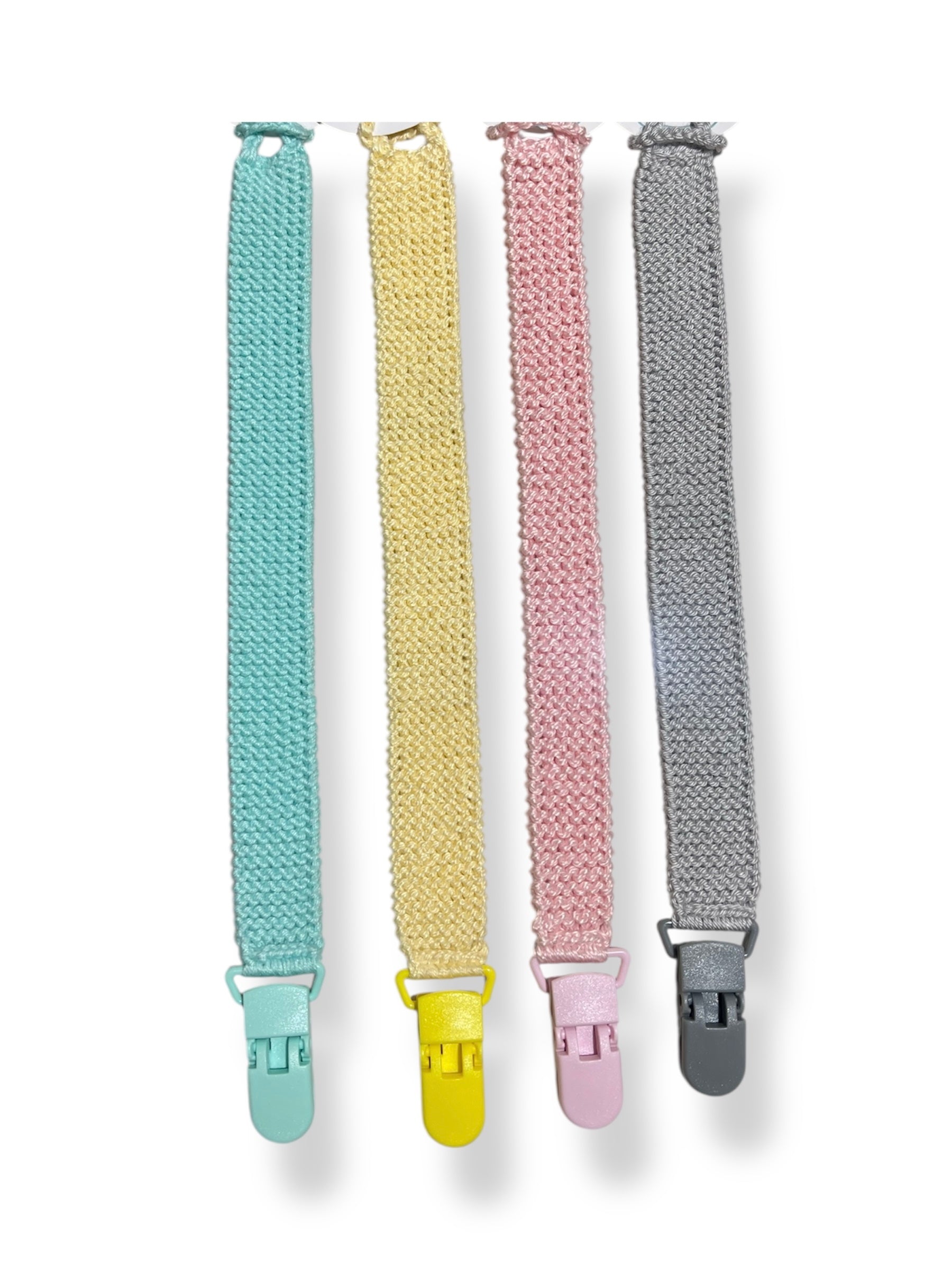 Porta chupones Clip Tejidos Unicolores