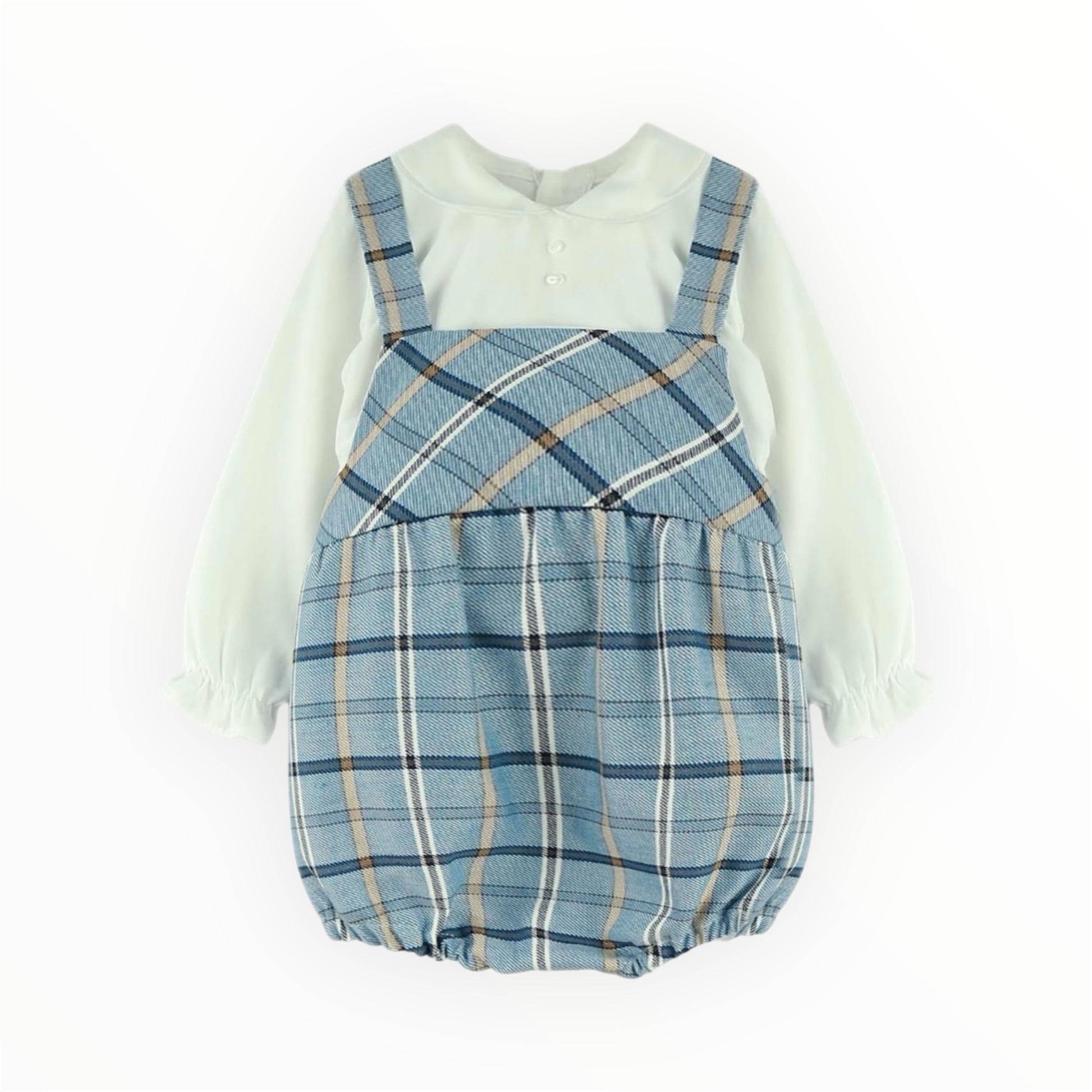 Conjunto Pelele Azul Cuadros