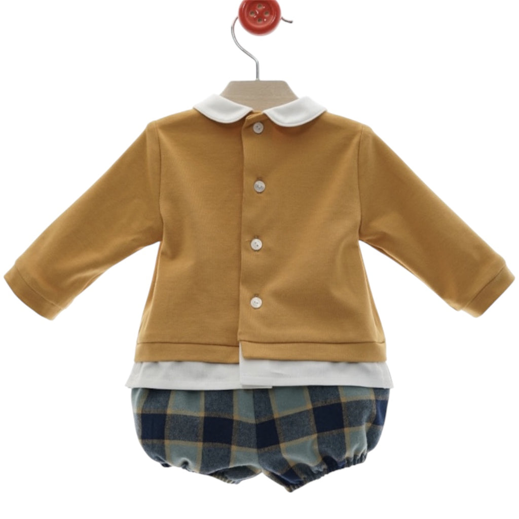 Conjunto Suéter Mostaza Colección Ganchillo