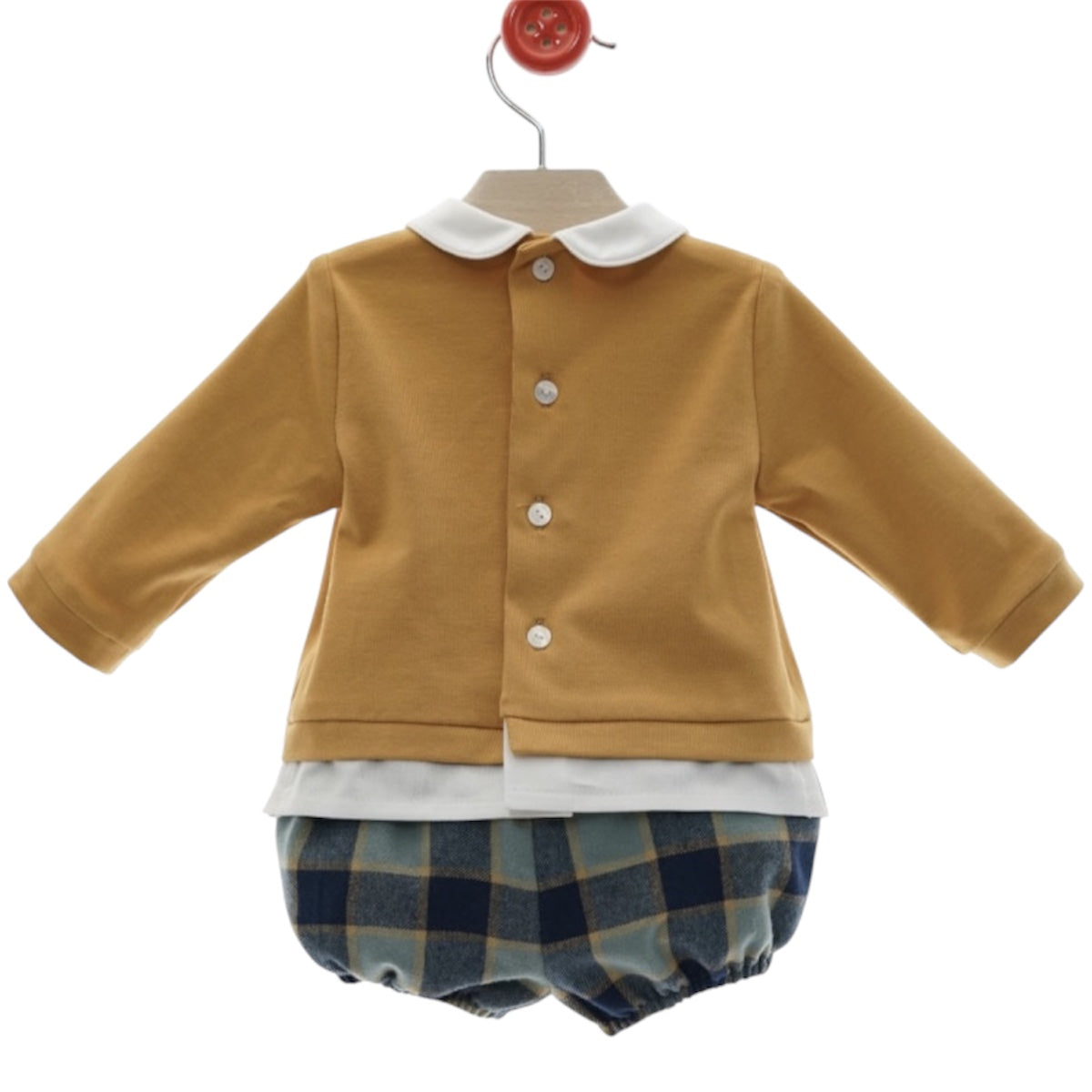 Conjunto Suéter Mostaza Colección Ganchillo