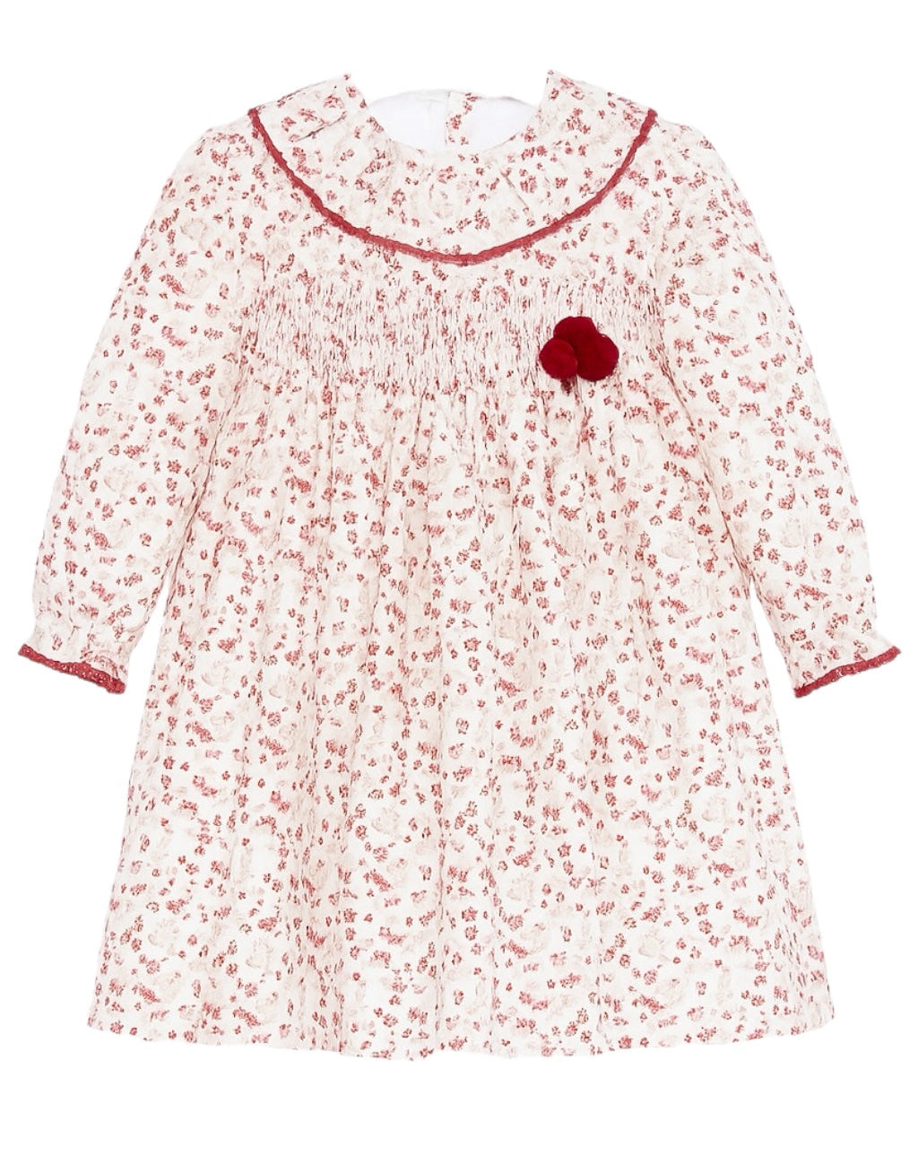 Vestido Estampado Floral Granate