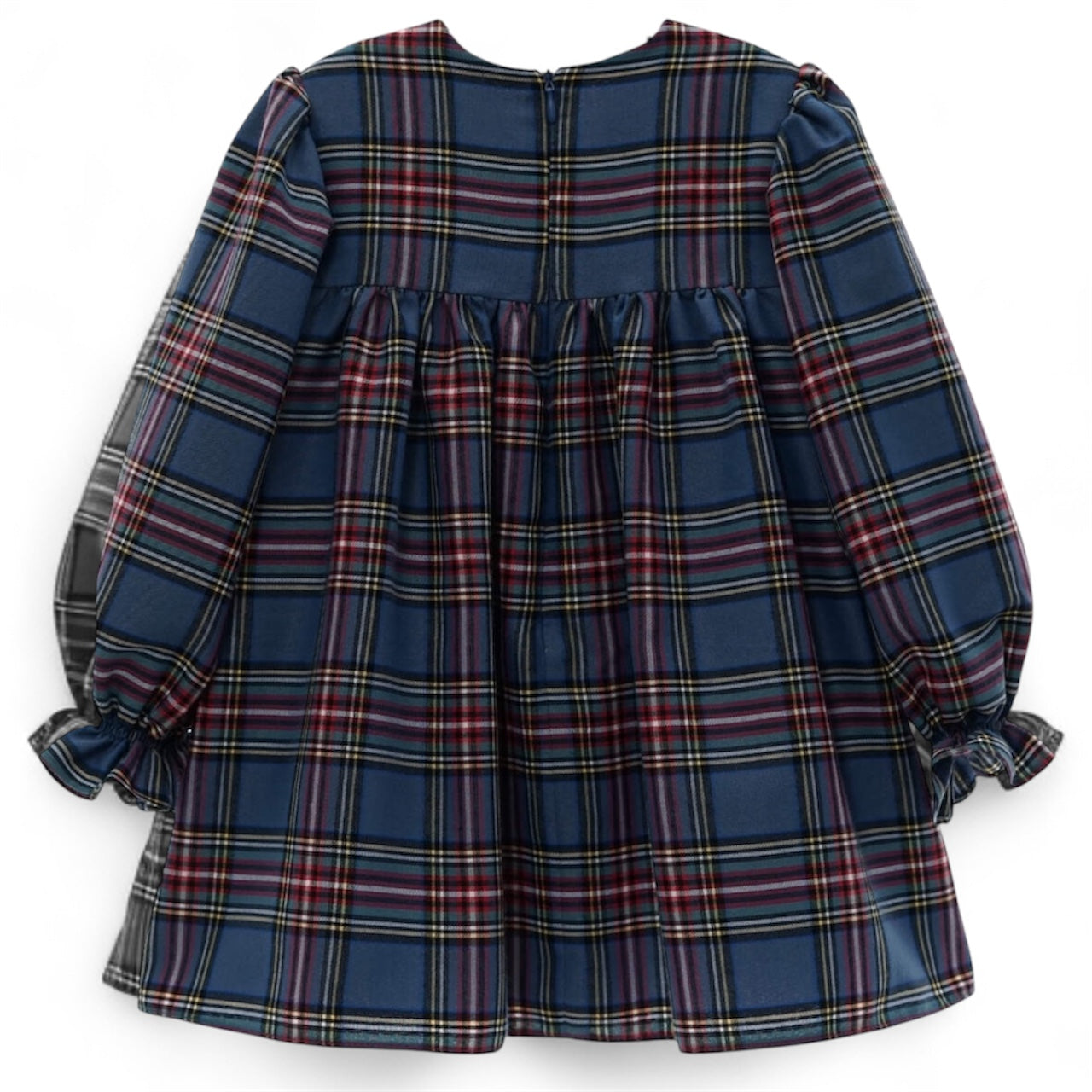 Vestido Azul Cuadros Colección Cintas