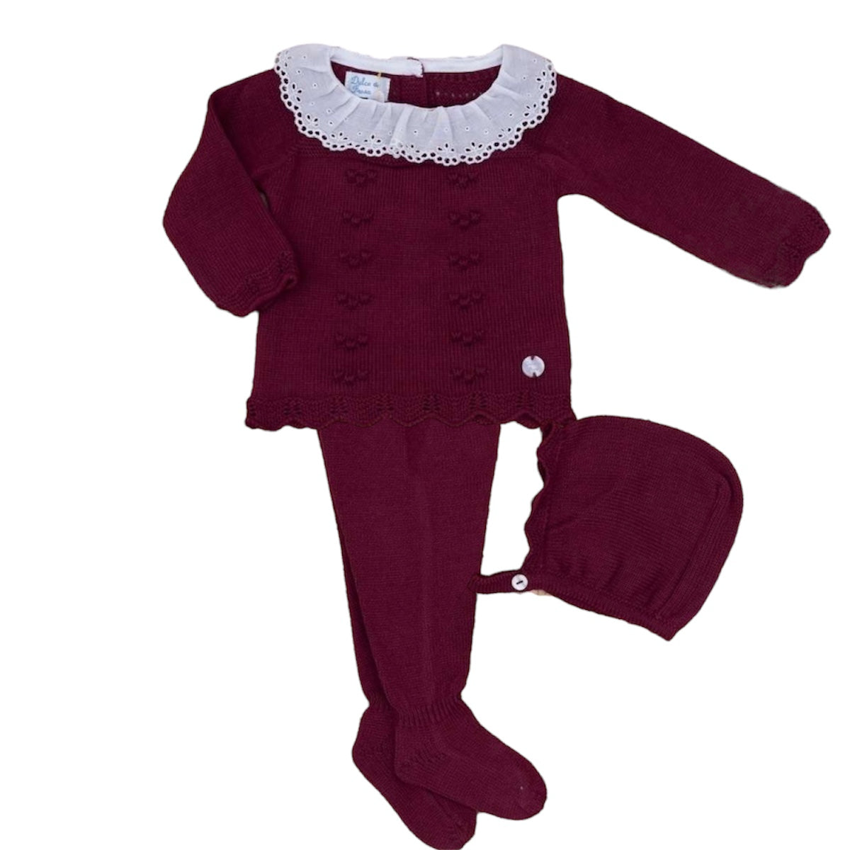 Conjunto Perle Burgundy con Capota