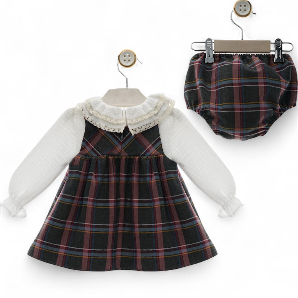 Conjunto 3 Piezas Jesusito Cachemira con Camisa Manga Larga Doble Cuello