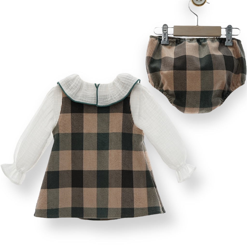 Conjunto 3 Piezas Jesusito Angora con Camisa Manga Larga Cuello Batista