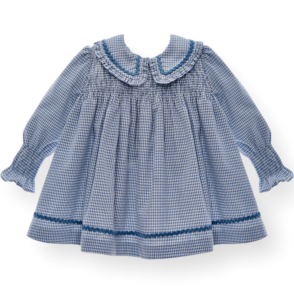 Vestido Colección Seda Azul Empolvado